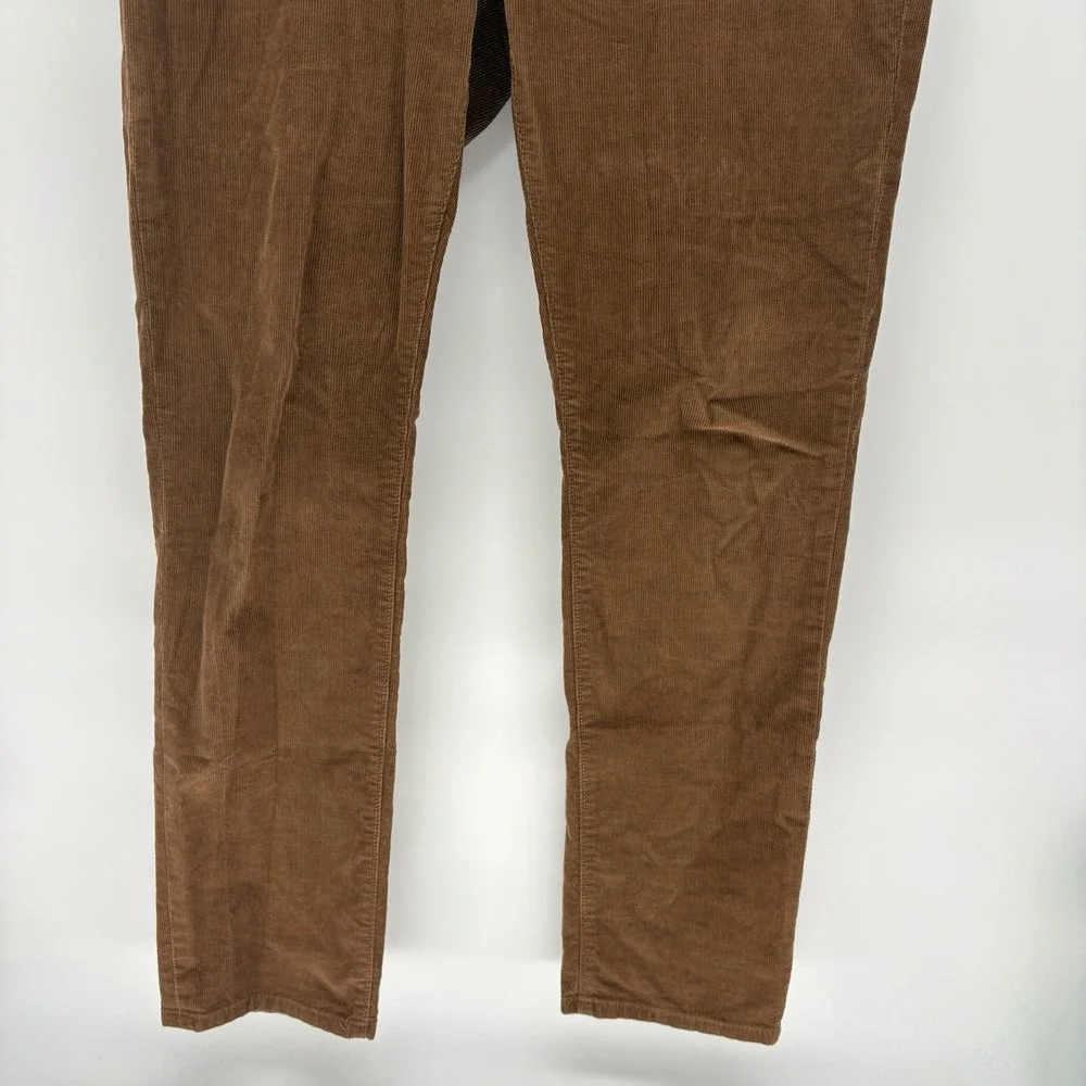 J.Crew Slim Flex Fit Corduroy Pants Casual Stretch Brown Men 34x31‎